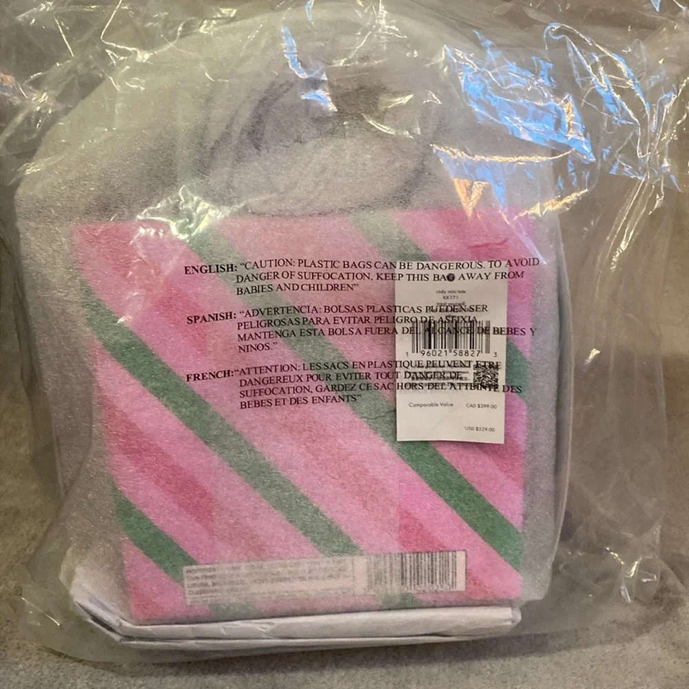 🩷♠️💚KATE SPADE🩷♠️💚Pink Multi Treat Yourself Bubble Gum Mini Tote/NWT